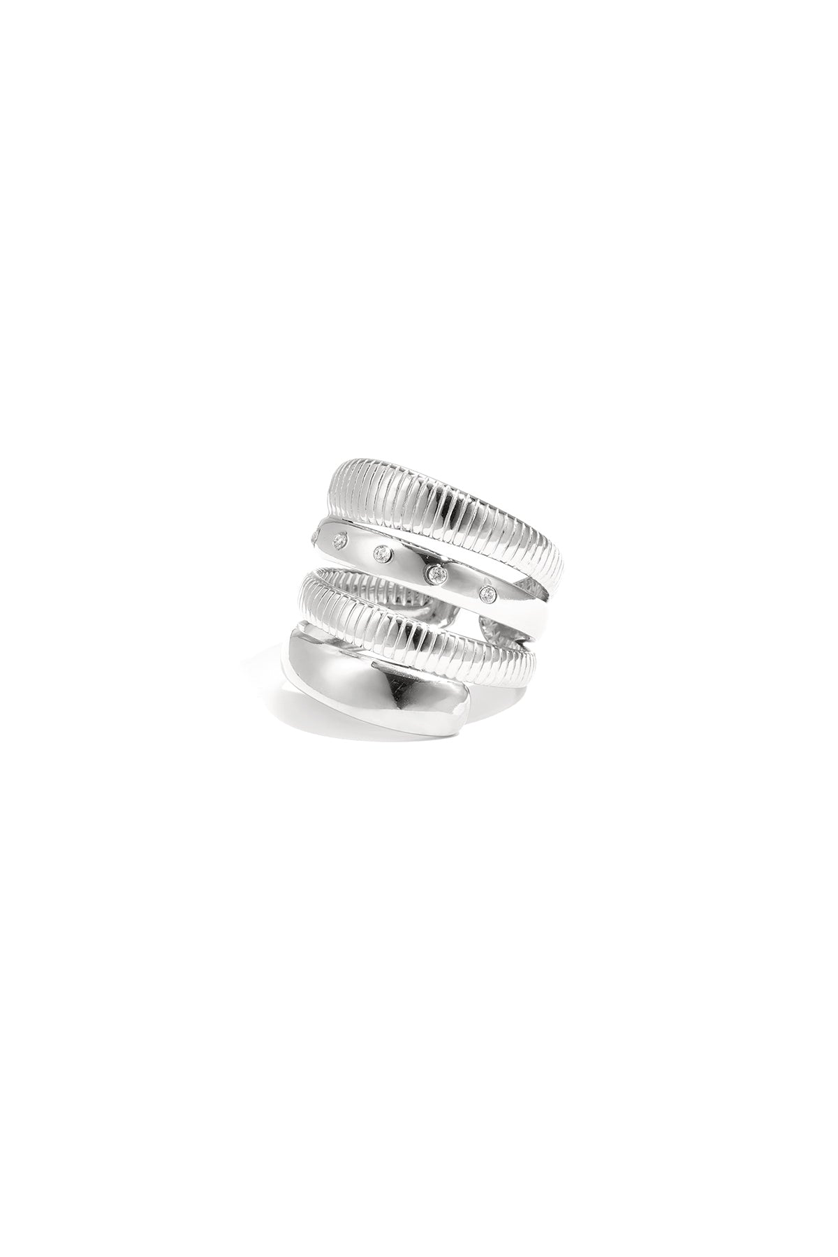 Rhinestone Curve Ring — product view 3