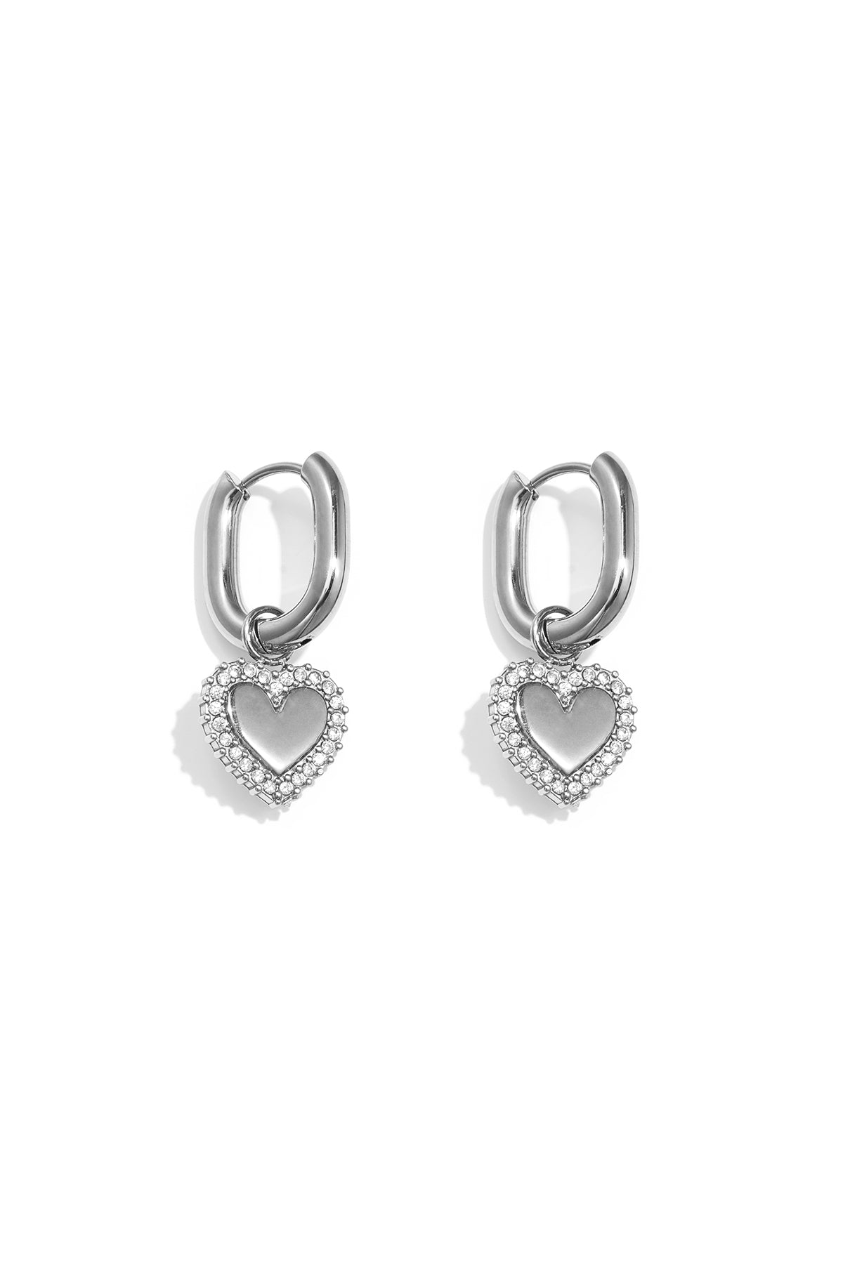 Zircon Heart Drop Earrings — productfoto 3