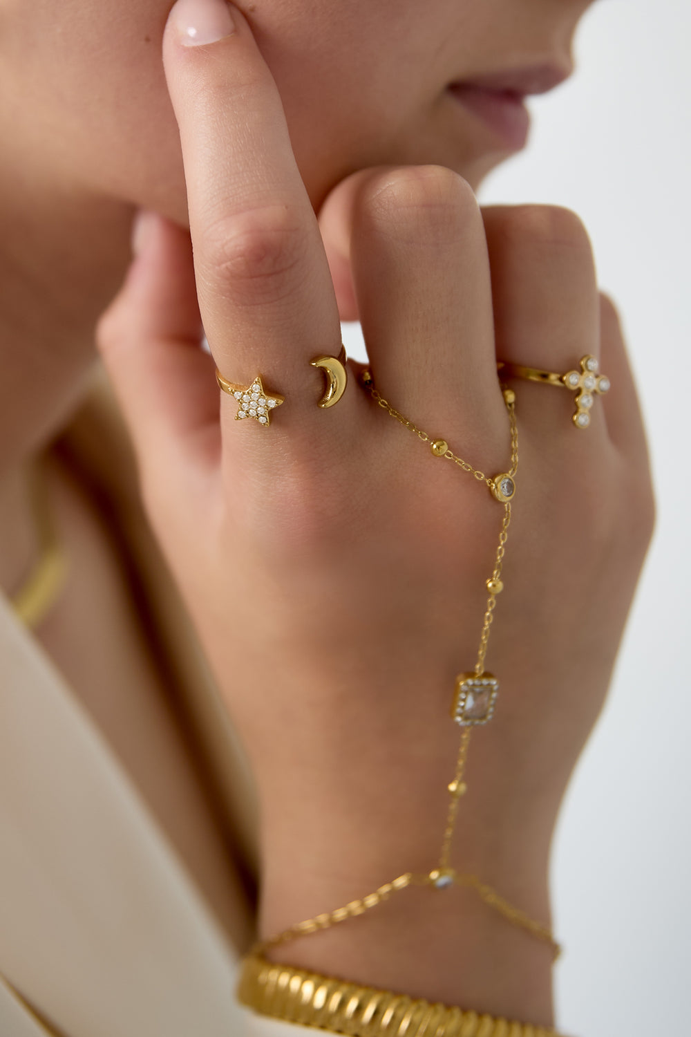
Moon & Star Ring