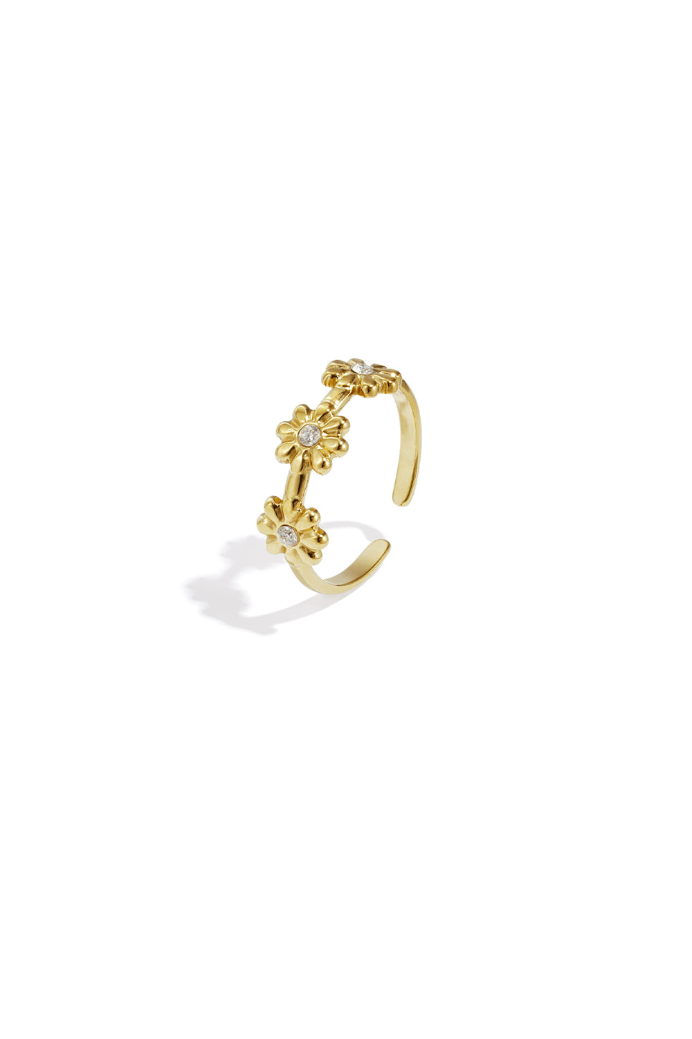 
Floral Crystal Ring