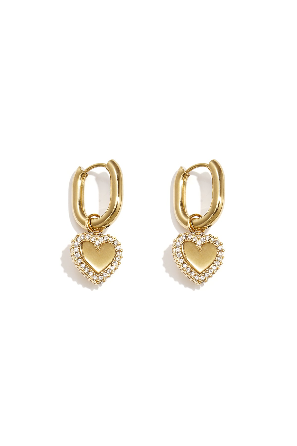 Zircon Heart Drop Earrings — productfoto 1