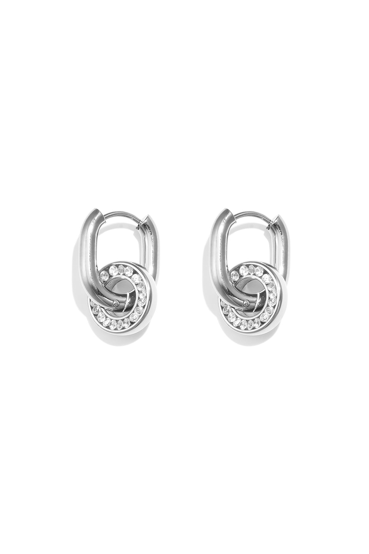 Zircon Curve Drop Earrings — product view 3