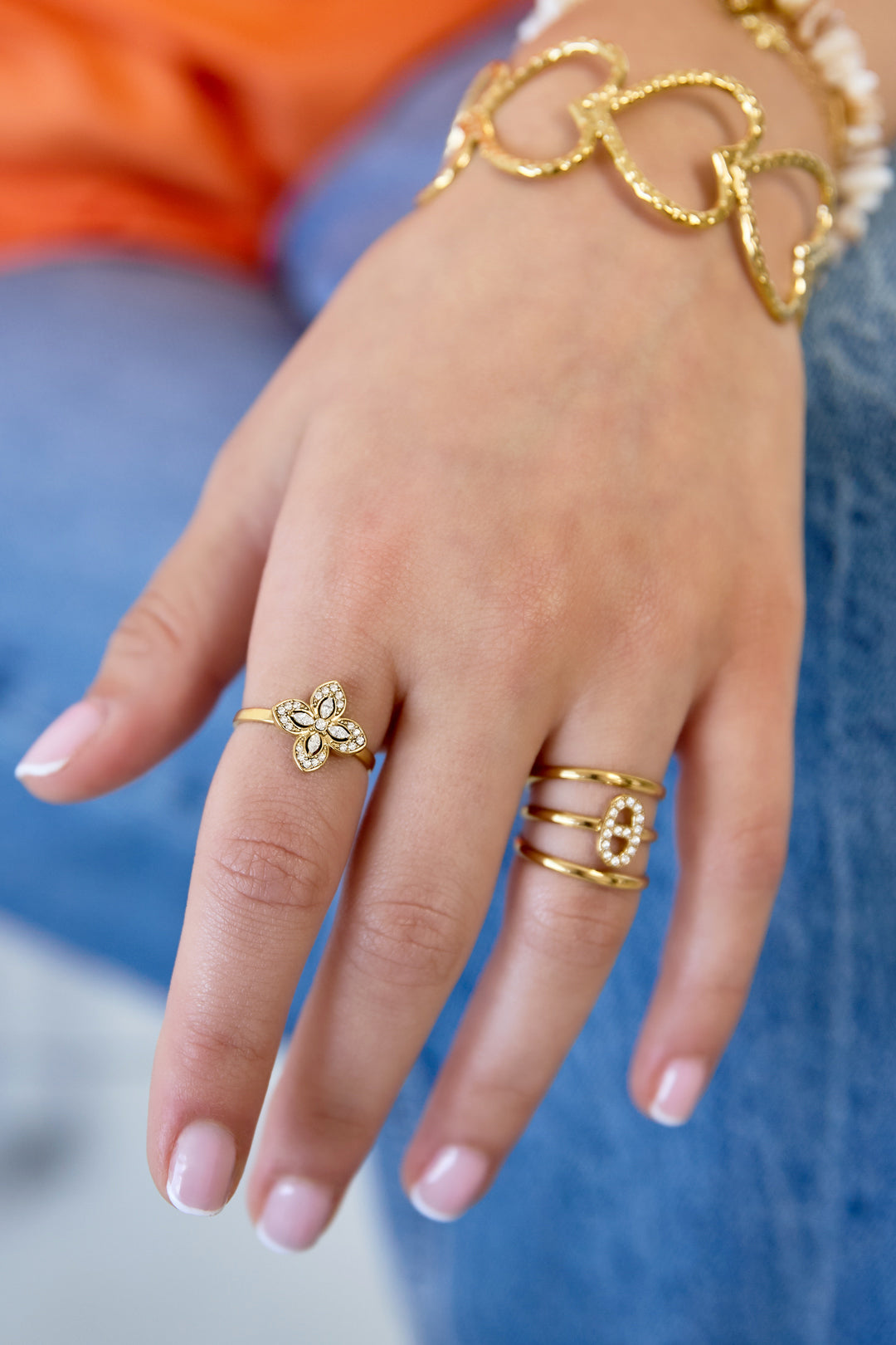 Flower Statement Ring — product view 2