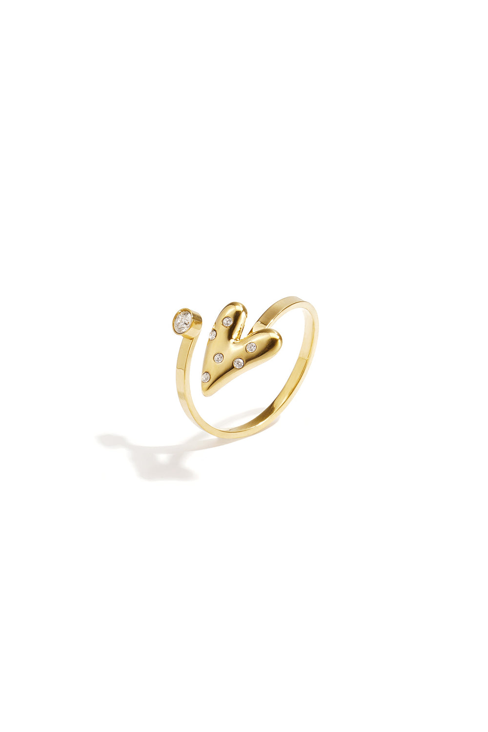 
Rhinestone Heart Ring