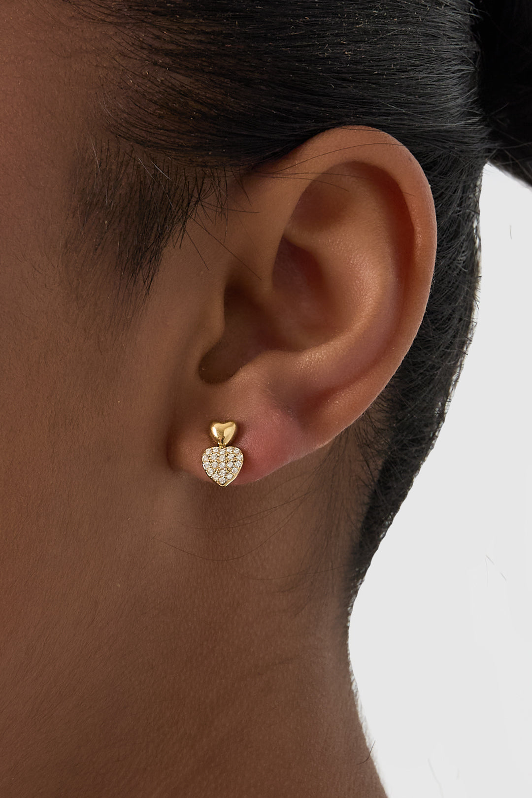 Heart Crystal Studs — productfoto 2