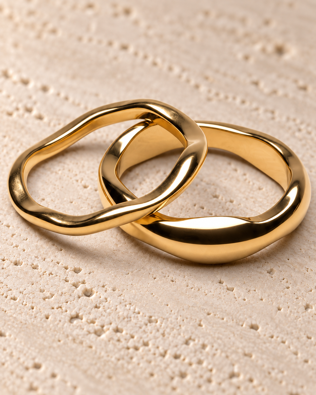Insieme Ring Set detail in goudkleur