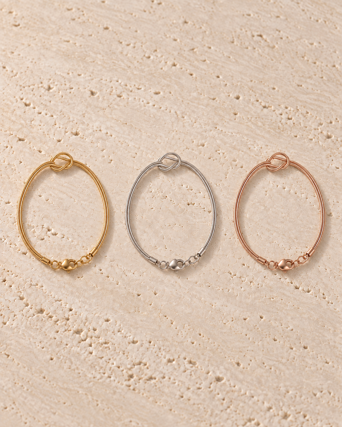Legame Knot Bracelet in goudkleur, zilverkleur en roségoudkleur