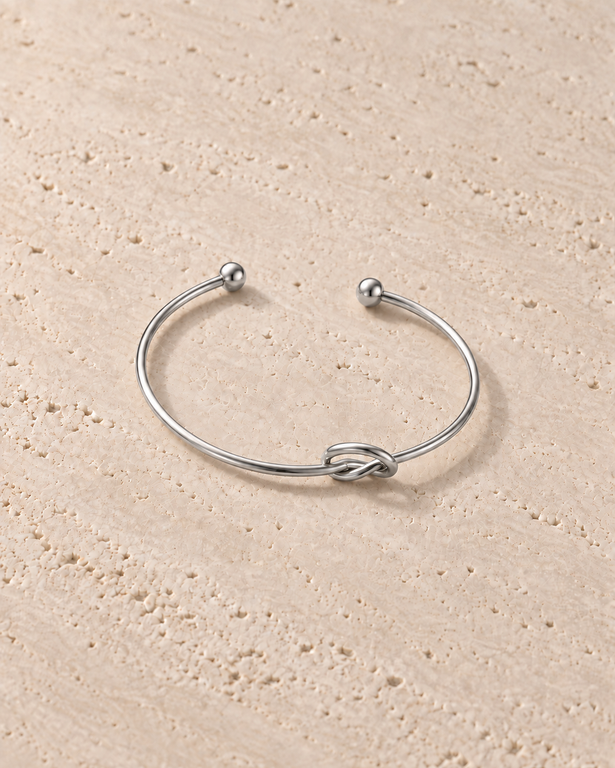 Legame Knot Cuff in gepolijst zilverkleur