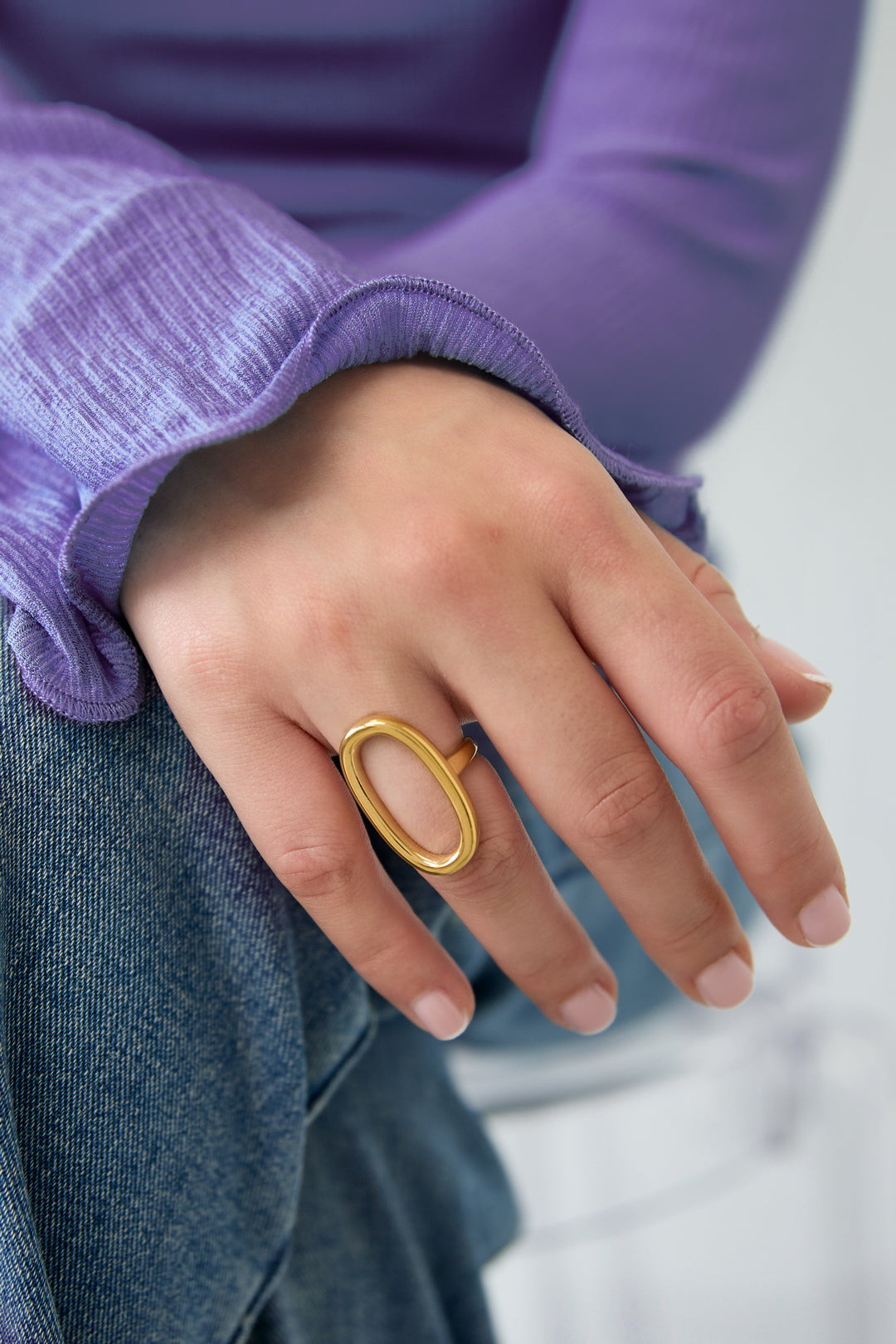 Ellisse Adjustable Ring — product view 2