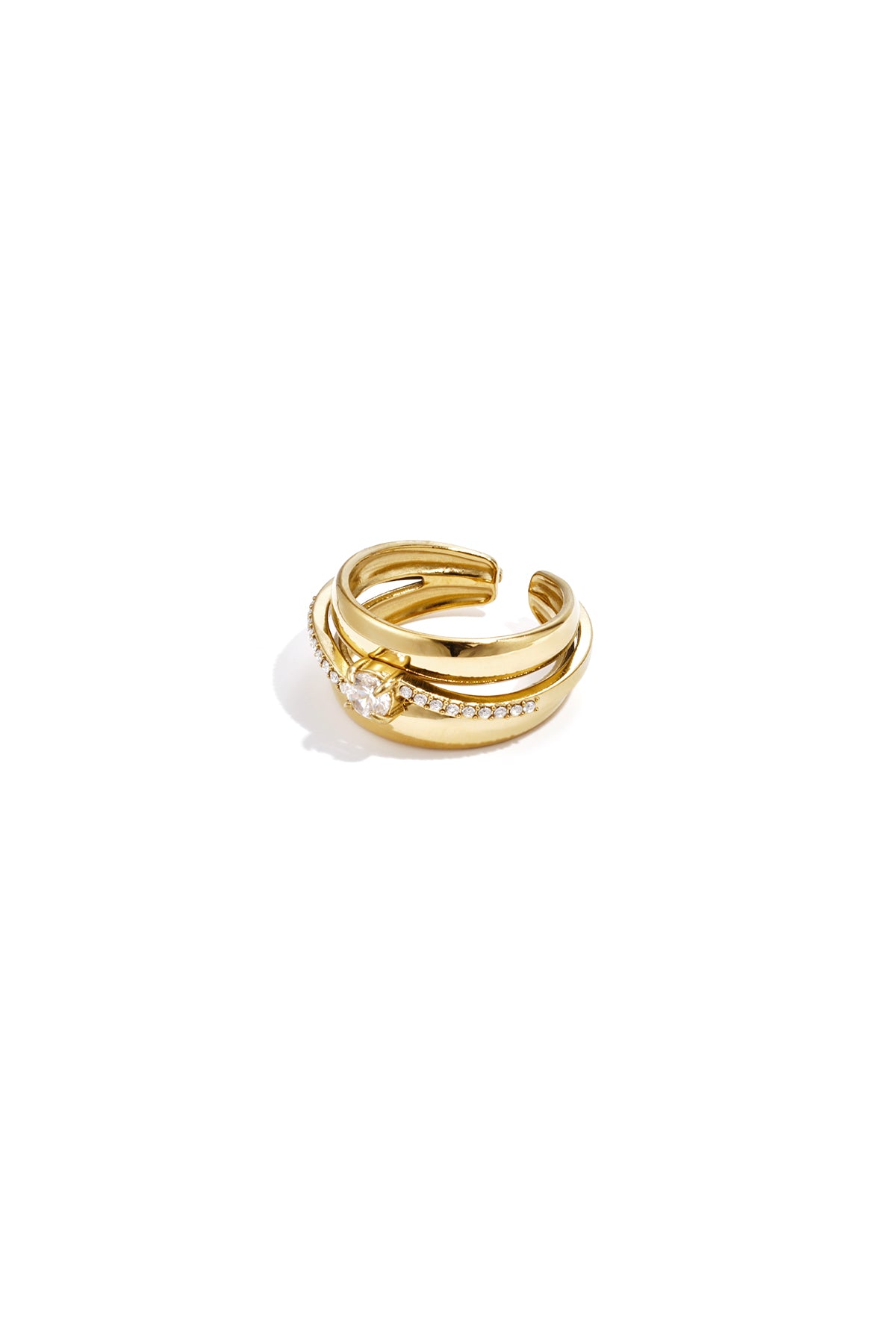 Layered Crystal Ring — productfoto 1